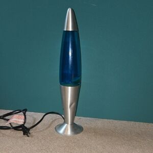 Silver and Blue Lava Lamp